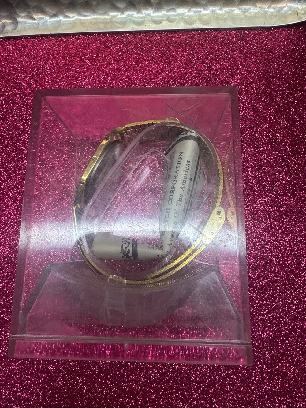 Vintage/retro Marcel Gold Tone LED Night Light Watch
